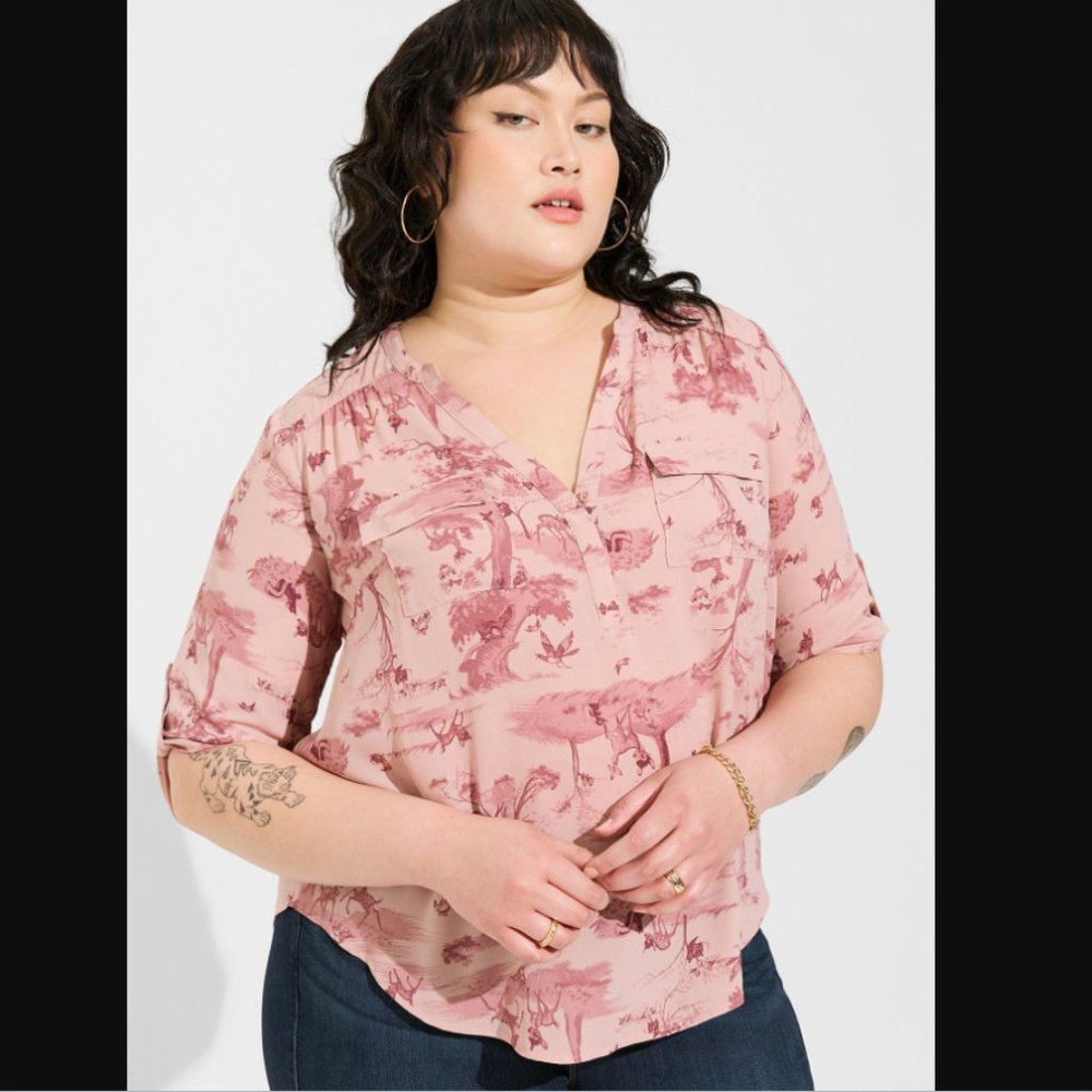 Disney Pink Blouse with Animal Print